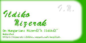 ildiko mizerak business card